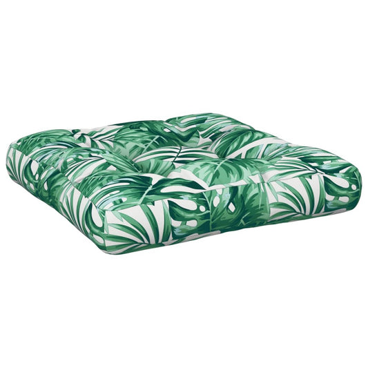 Poduška Na Palety Vzor Listů 50 X 50 X 12 Cm Textil