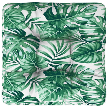 Poduška Na Palety Vzor Listů 50 X 50 X 12 Cm Textil