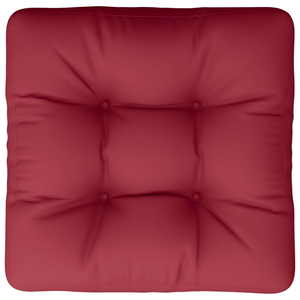 Poduška Na Palety Vínová 60 X 60 X 12 Cm Textil