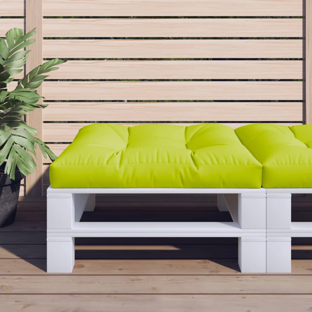 Poduška Na Palety Jasně Zelená 70 X 70 X 12 Cm Textil
