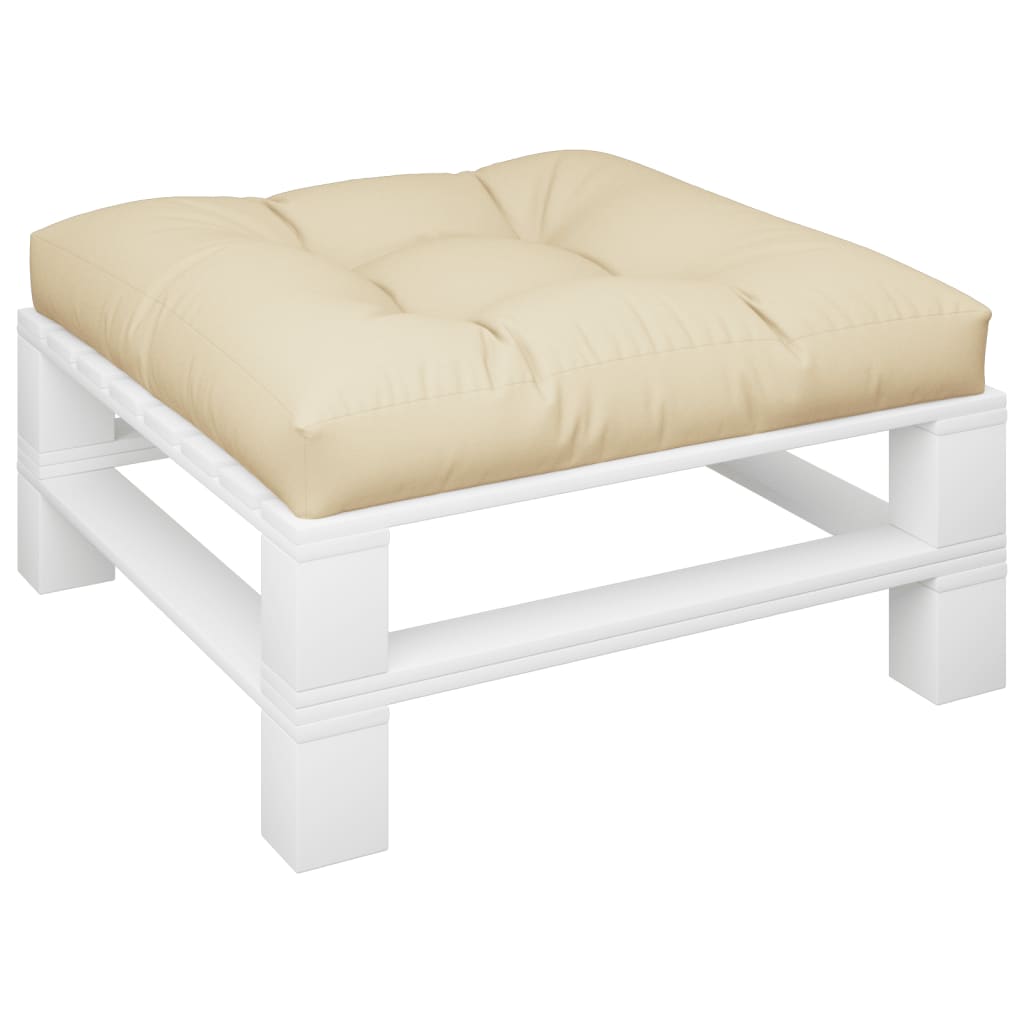Poduška Na Palety Béžová 80 X 80 X 12 Cm Textil