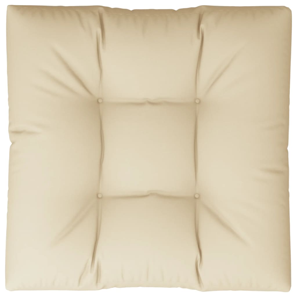 Poduška Na Palety Béžová 80 X 80 X 12 Cm Textil