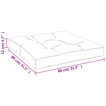 Poduška Na Palety Béžová 80 X 80 X 12 Cm Textil