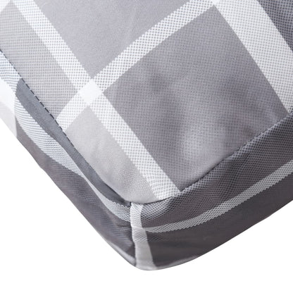 Poduška Na Palety Šedá Károvaná 80 X 80 X 12 Cm Textil