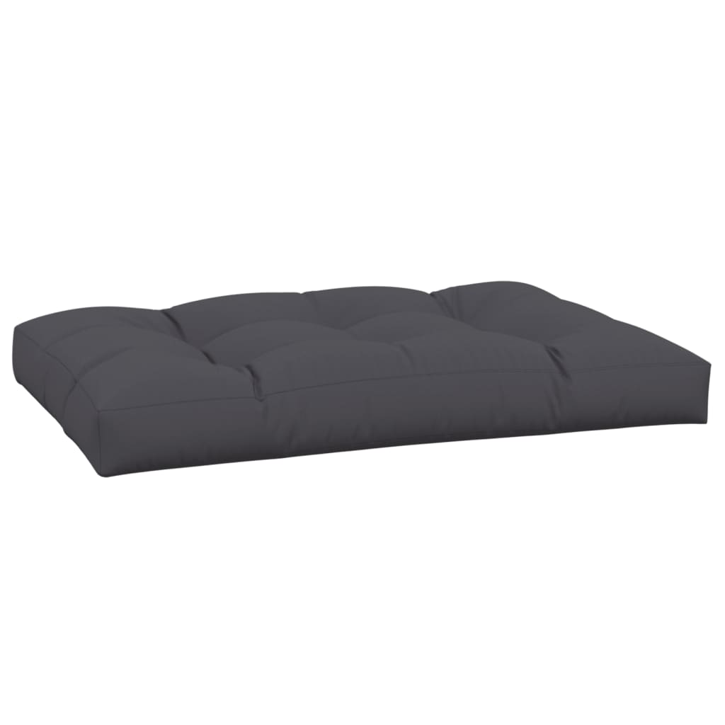 Poduška Na Palety Antracitová 120 X 80 X 12 Cm Textil