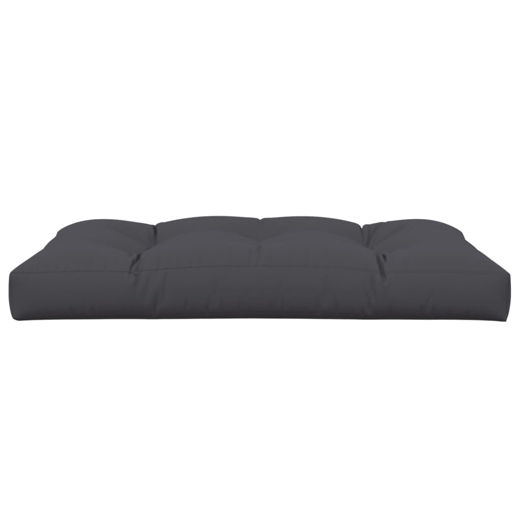 Poduška Na Palety Antracitová 120 X 80 X 12 Cm Textil