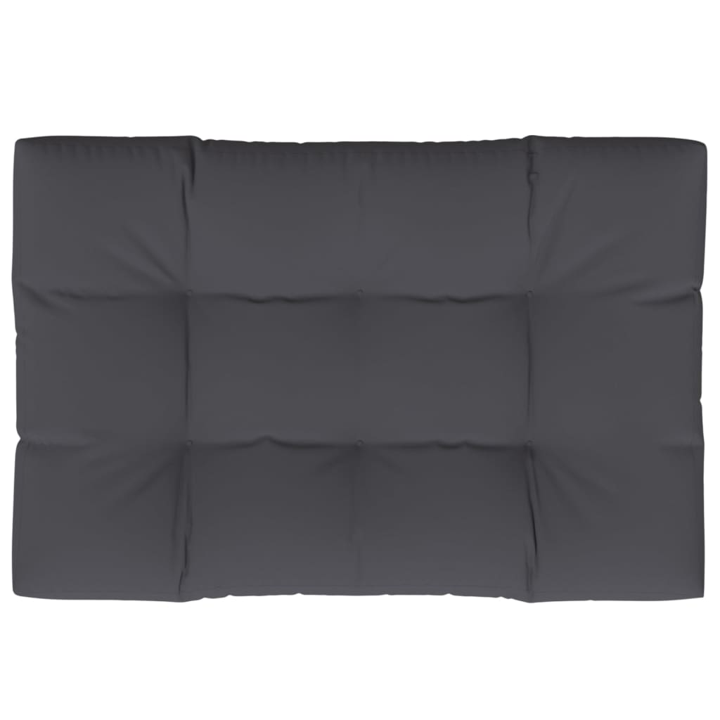 Poduška Na Palety Antracitová 120 X 80 X 12 Cm Textil