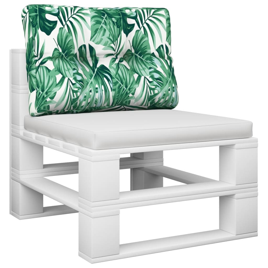 Poduška Na Palety Vzor Listů 50 X 40 X 12 Cm Textil