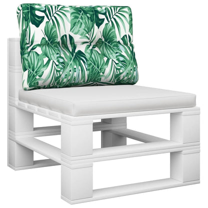 Poduška Na Palety Vzor Listů 50 X 40 X 12 Cm Textil