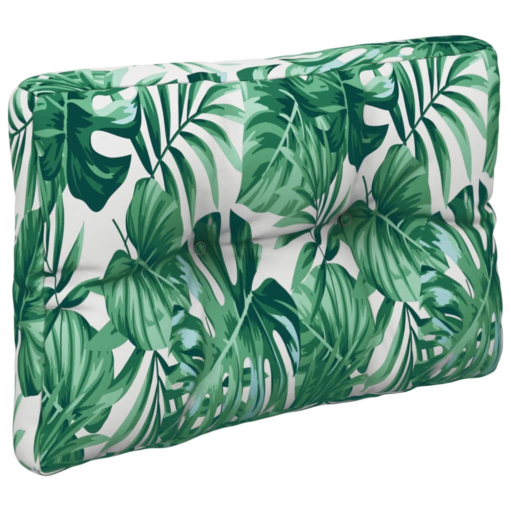 Poduška Na Palety Vzor Listů 50 X 40 X 12 Cm Textil