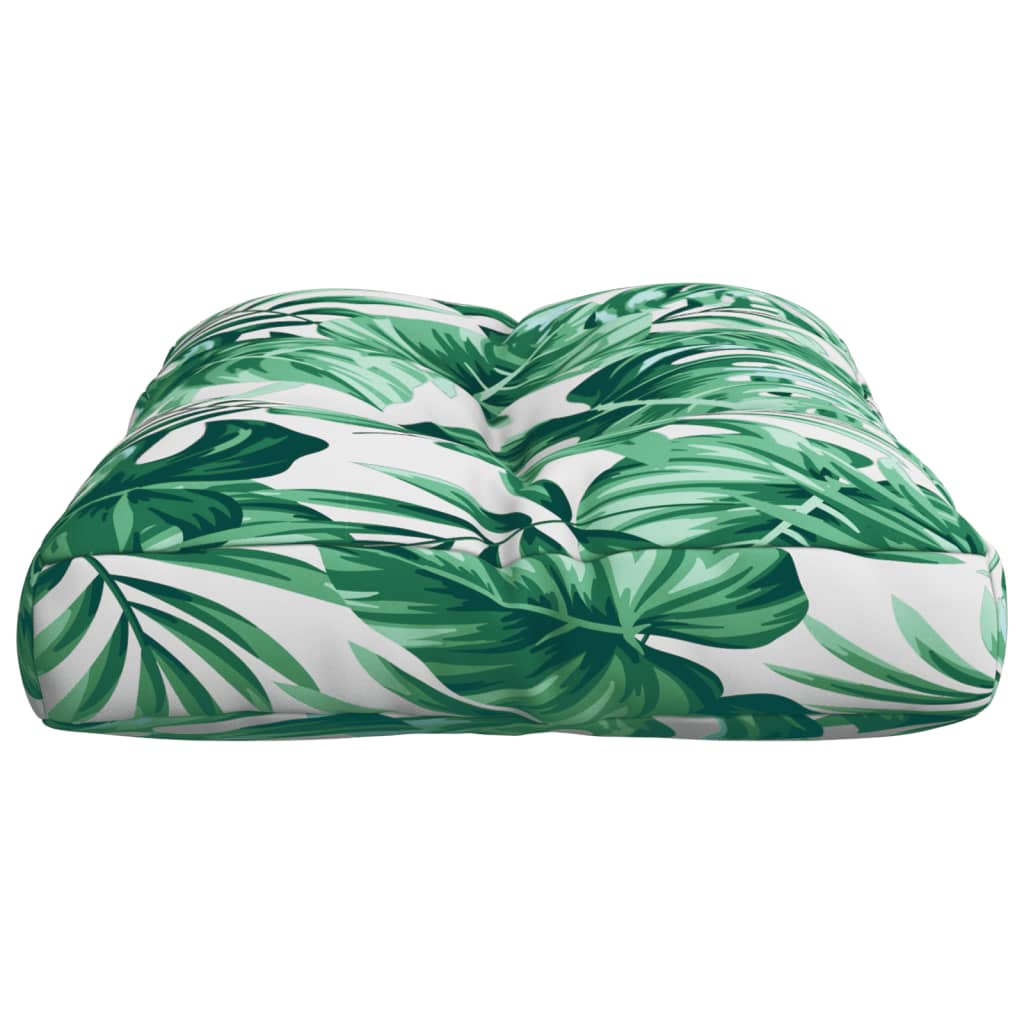 Poduška Na Palety Vzor Listů 50 X 40 X 12 Cm Textil