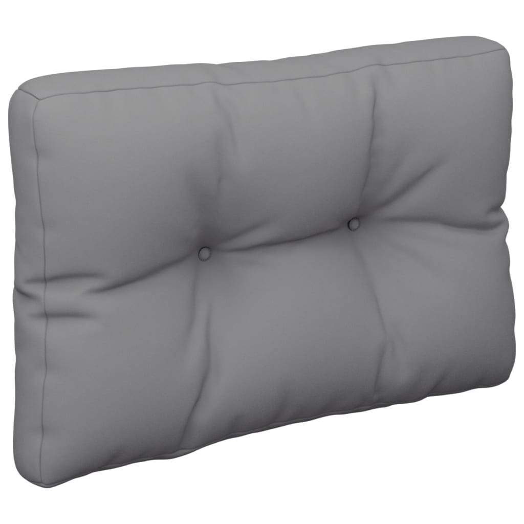 Poduška Na Palety Šedá 60 X 40 X 12 Cm Textil