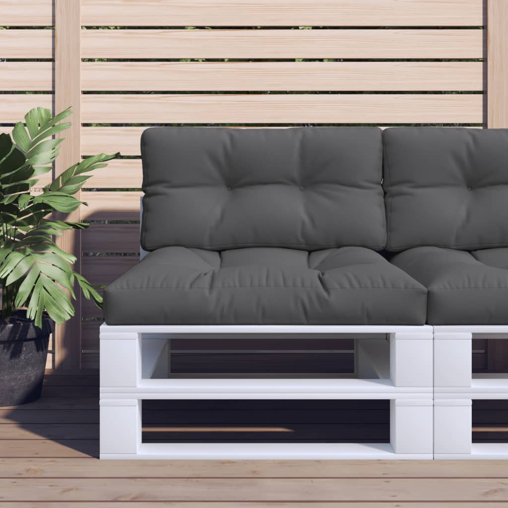 Poduška Na Palety Antracitová 70 X 40 X 12 Cm Textil