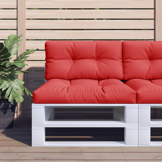 Poduška Na Palety Červená 70 X 40 X 12 Cm Textil