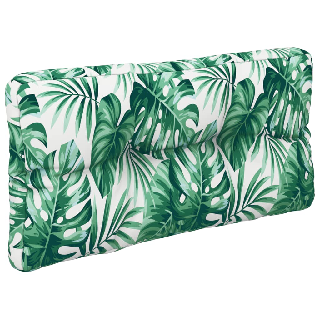 Poduška Na Palety Vzor Listů 70 X 40 X 12 Cm Textil
