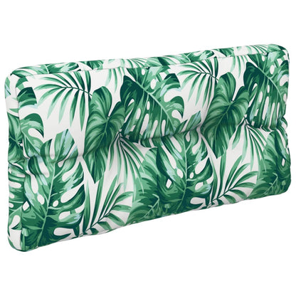 Poduška Na Palety Vzor Listů 70 X 40 X 12 Cm Textil