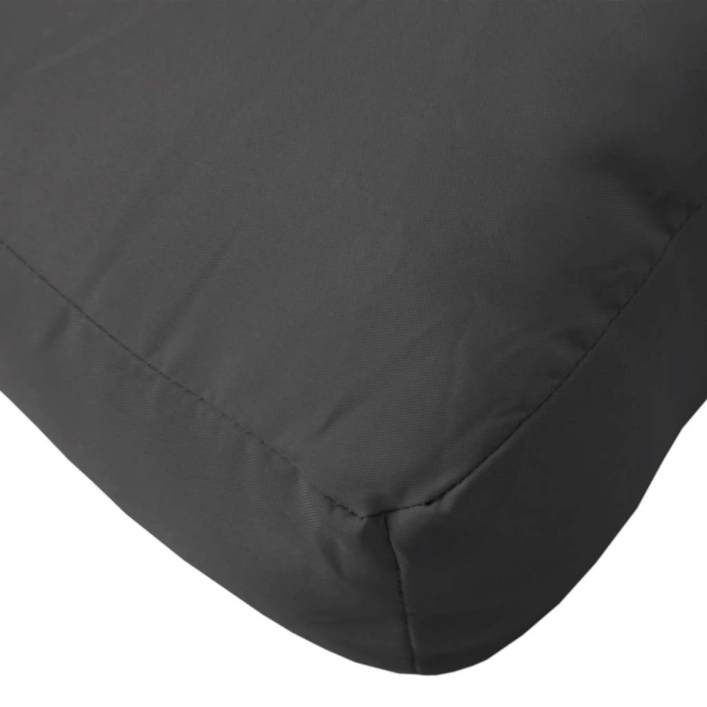 Poduška Na Palety Černá 80 X 40 X 12 Cm Textil