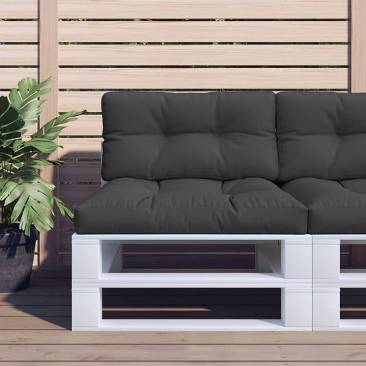 Poduška Na Palety Černá 80 X 40 X 12 Cm Textil