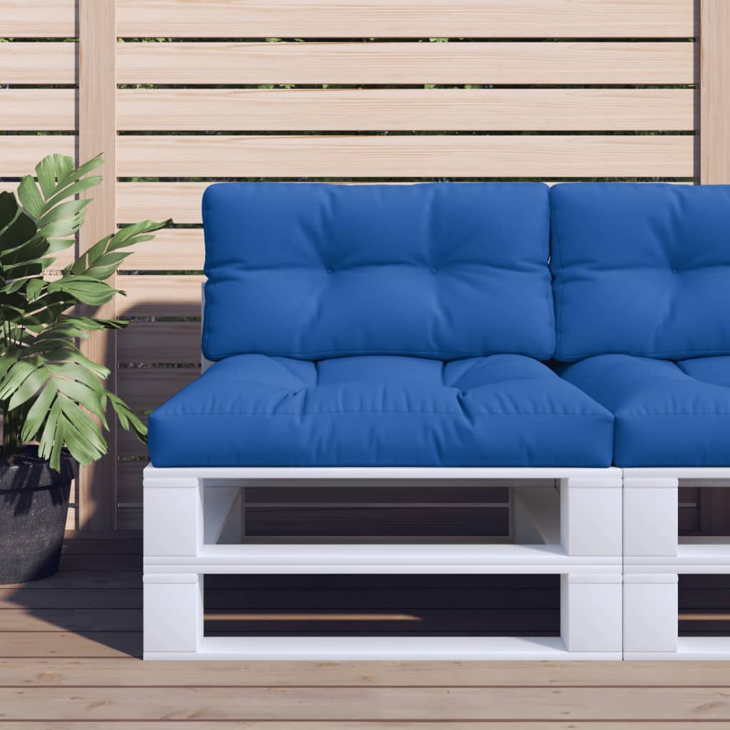 Poduška Na Palety Královsky Modrá 80 X 40 X 12 Cm Textil