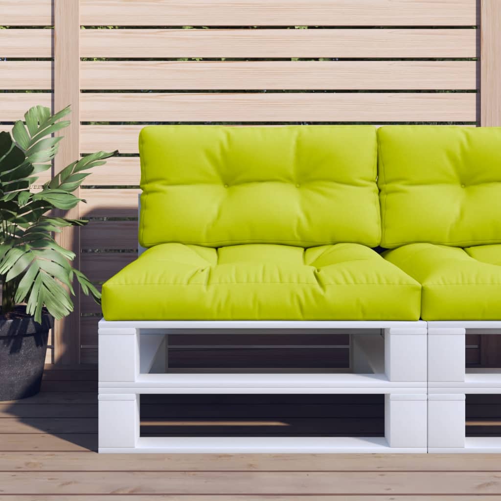 Poduška Na Palety Jasně Zelená 80 X 40 X 12 Cm Textil