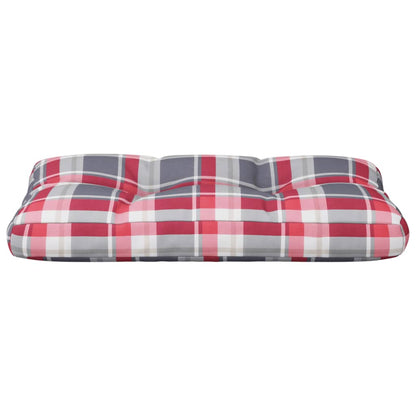 Poduška Na Palety Červená Károvaná 80 X 40 X 10 Cm Textil Vzor Červená Kostka