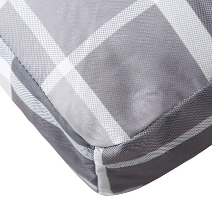 Poduška Na Palety Šedá Károvaná 80 X 40 X 10 Cm Textil