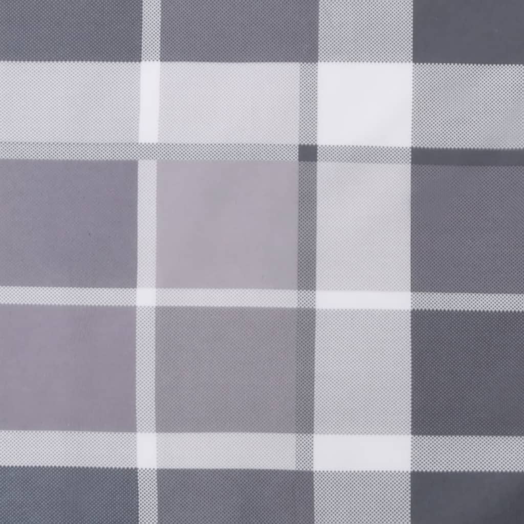 Poduška Na Palety Šedá Károvaná 80 X 40 X 10 Cm Textil