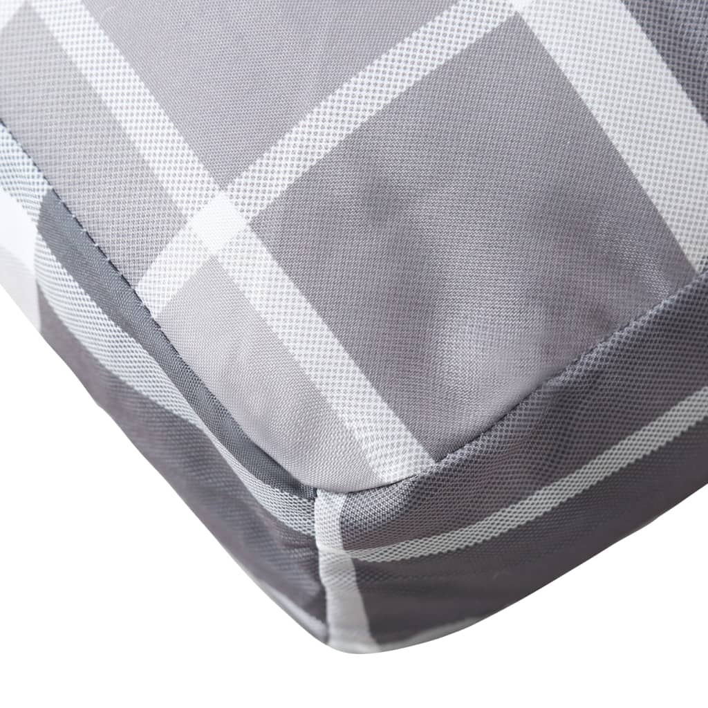 Podušky Na Palety 2 Ks Šedé Kárované Textil