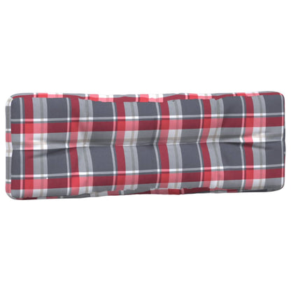 Podušky Na Palety 2 Ks Červené Kárované Textil