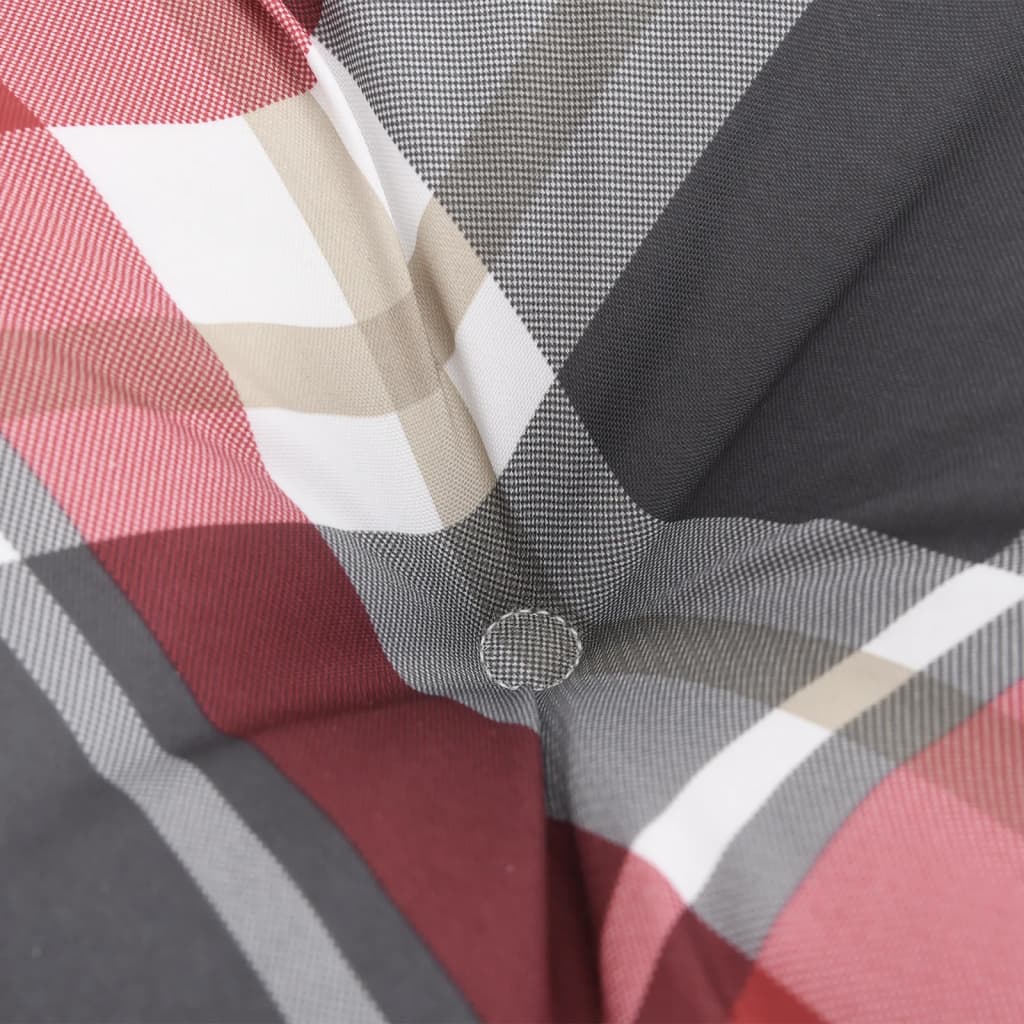 Podušky Na Palety 2 Ks Červené Kárované Textil