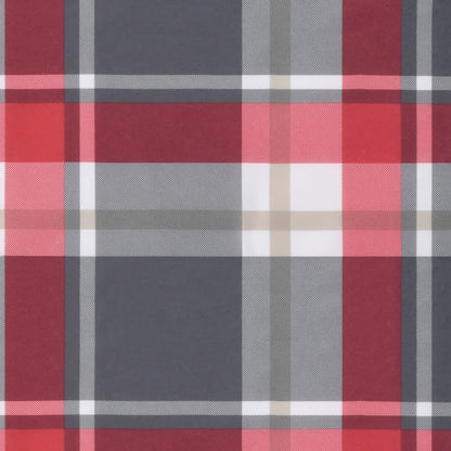 Podušky Na Palety 2 Ks Červené Kárované Textil