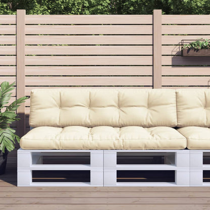 Podušky Na Palety 2 Ks Krémové Textil