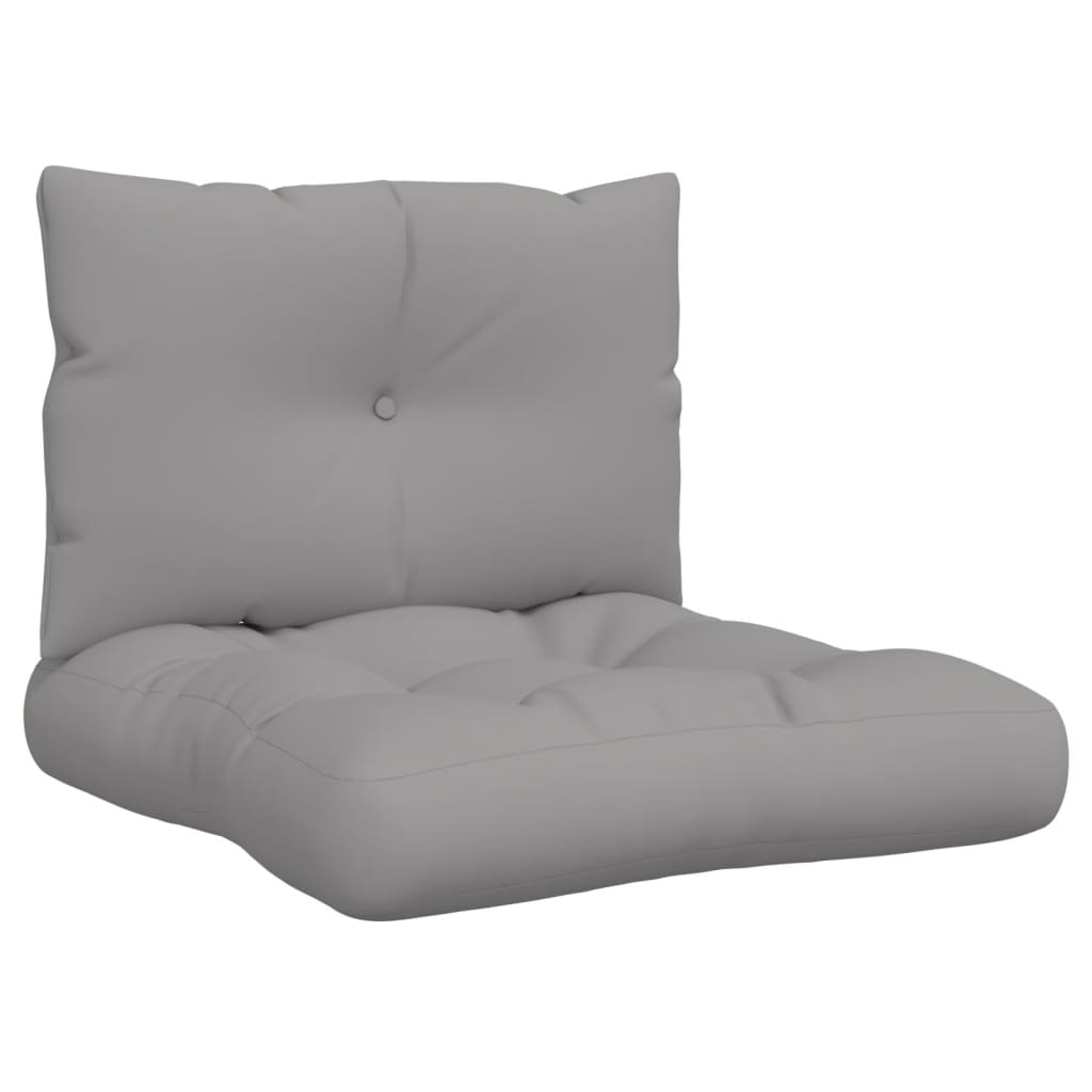 Podušky Na Palety 2 Ks Šedé Textil