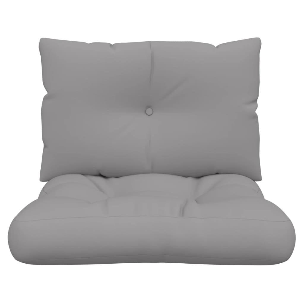 Podušky Na Palety 2 Ks Šedé Textil