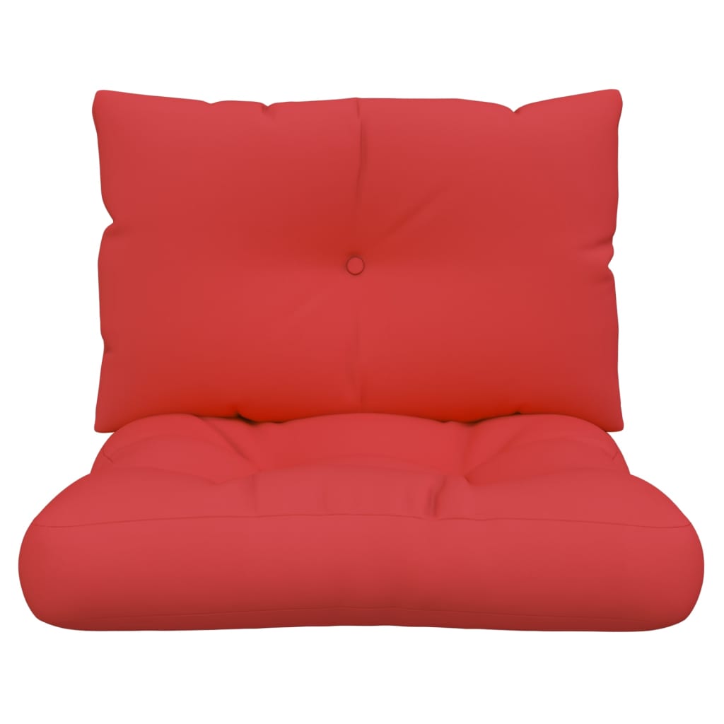 Podušky Na Palety 2 Ks Červené Textil