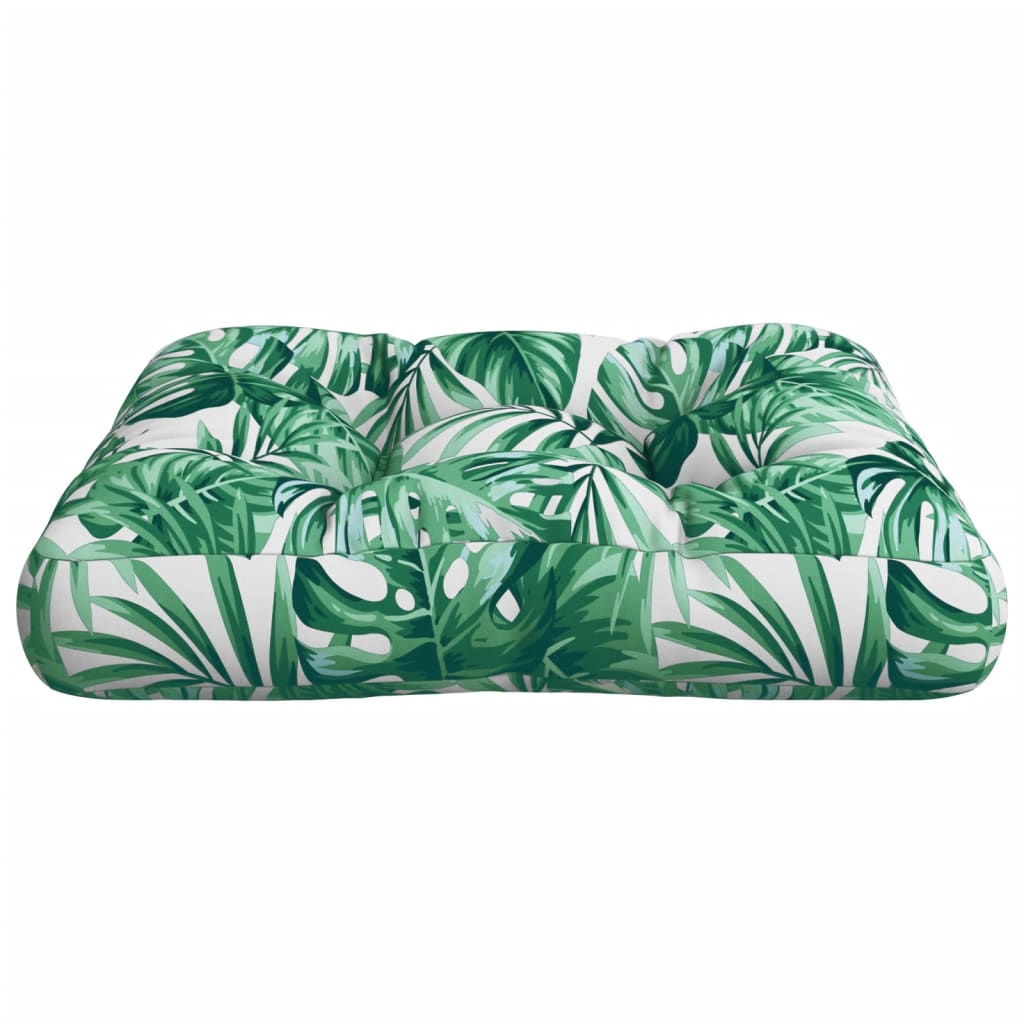 Poduška Na Palety Vzor Listů 60 X 61,5 X 10 Cm Textil