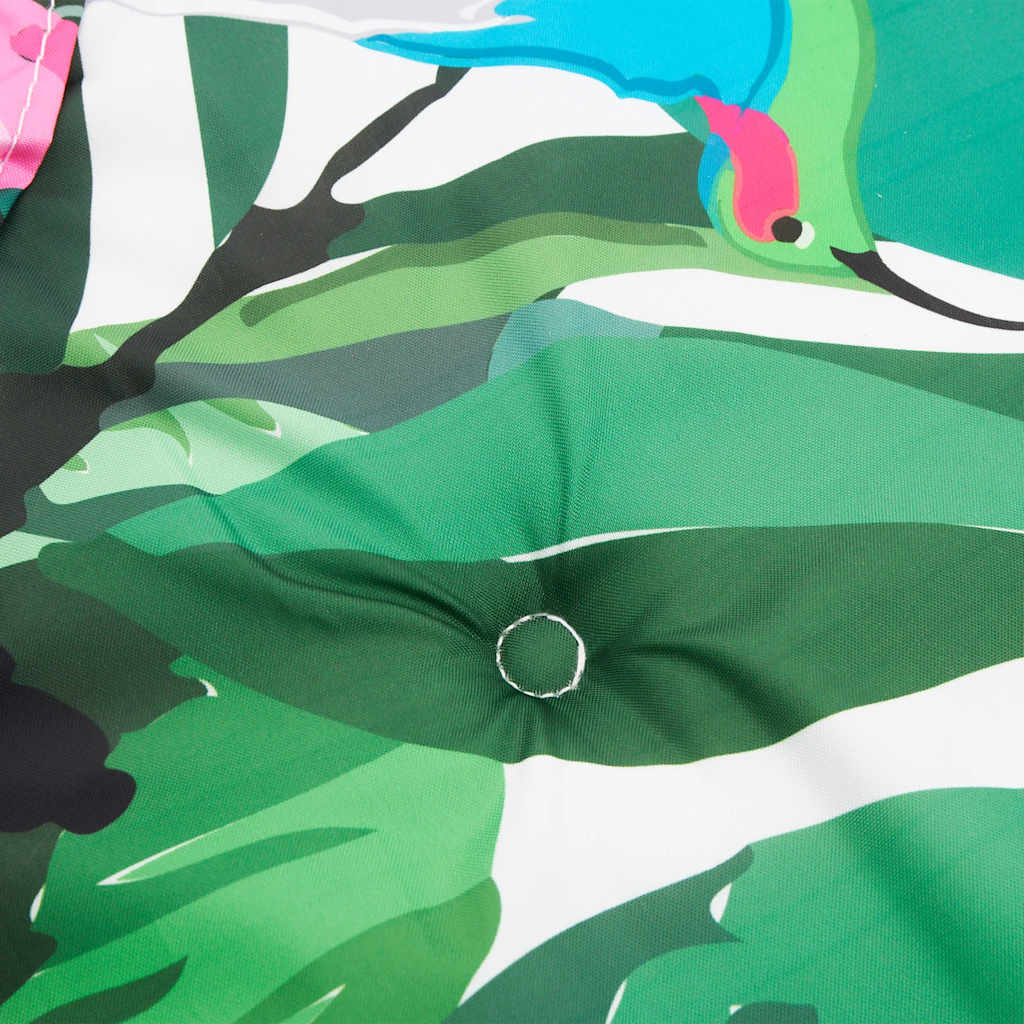 Podušky Na Zahradní Židli 4 Ks Vícebarevné Textil Zelená A Růžová