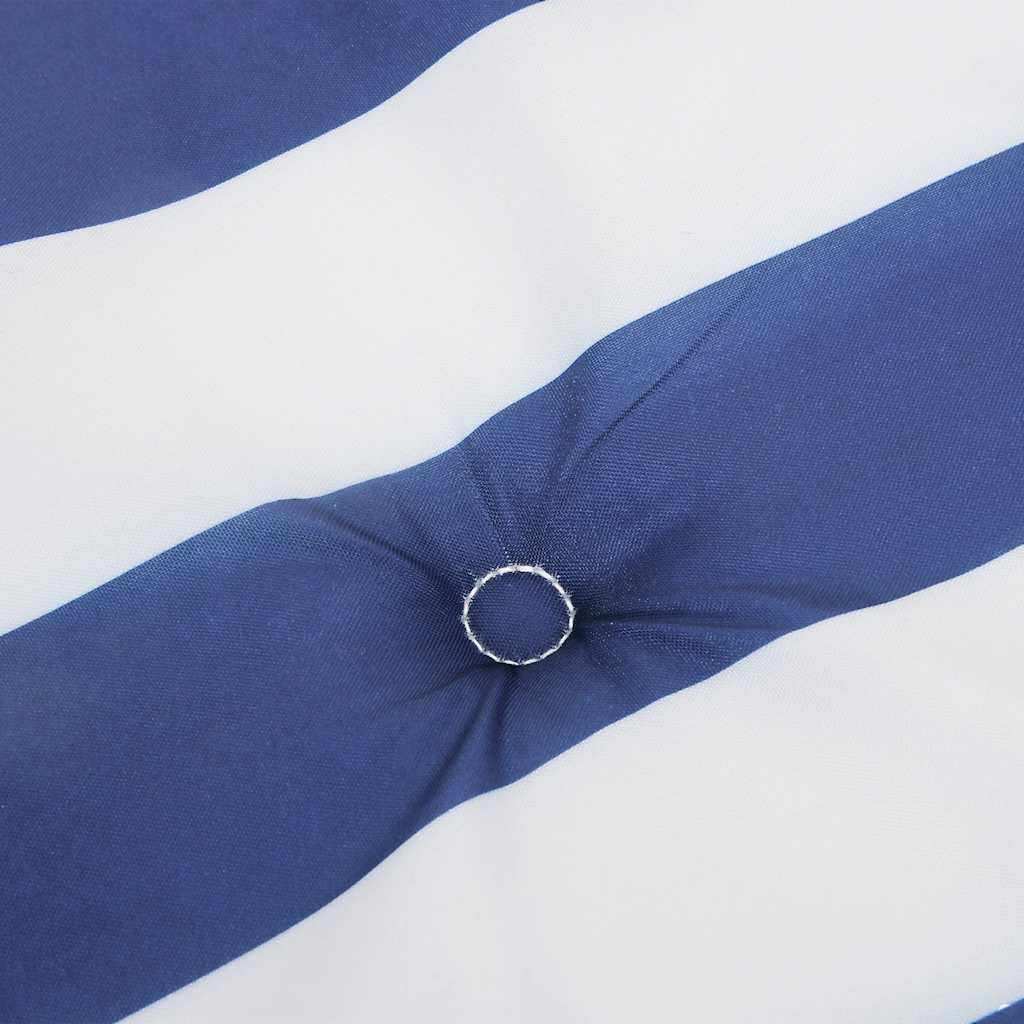 Podušky Na Židli 2 Ks Modré A Bílé Pruhy Textil Modro-Bílá