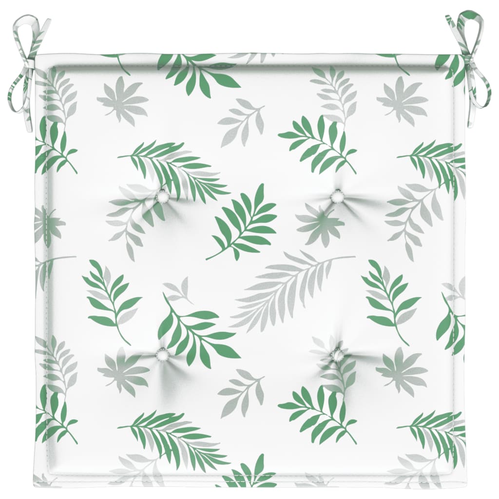 Podušky Na Židli 2 Ks Vzor Listů 50 X 50 X 4 Cm Textil