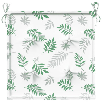 Podušky Na Židli 2 Ks Vzor Listů 50 X 50 X 4 Cm Textil
