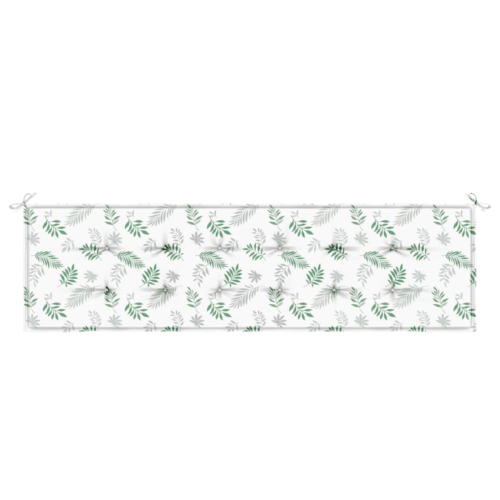 Podložka Na Lavici Oxford Látka Listový Design 150 X 50 X 3 Cm
