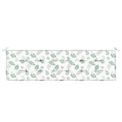 Podložka Na Lavici Oxford Látka Listový Design 150 X 50 X 3 Cm