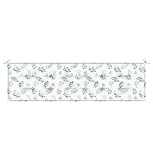 Podložka Na Lavici Oxford Látka Listový Design 150 X 50 X 3 Cm