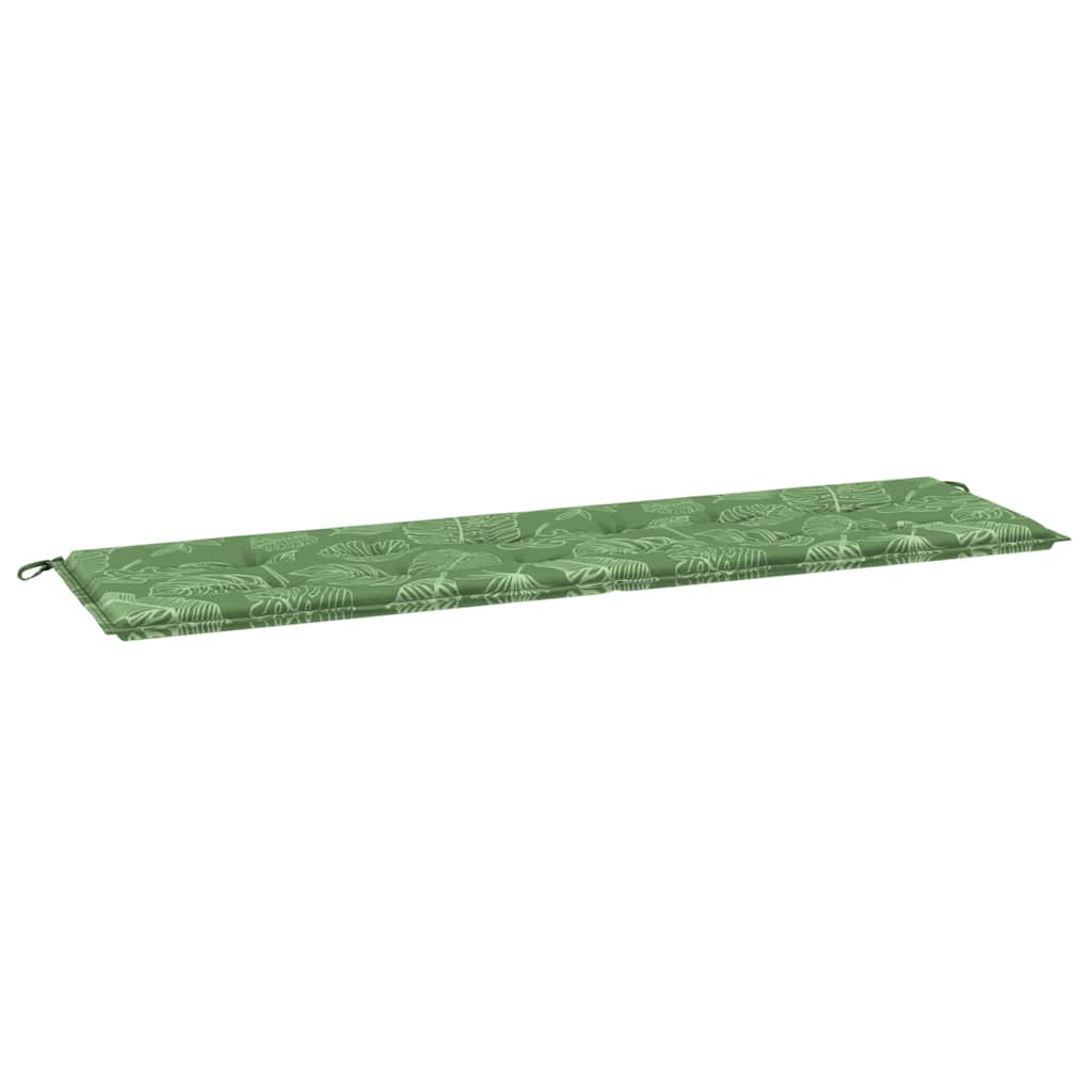 Podložka Na Lavici Oxford Látka Listový Design 150 X 50 X 3 Cm
