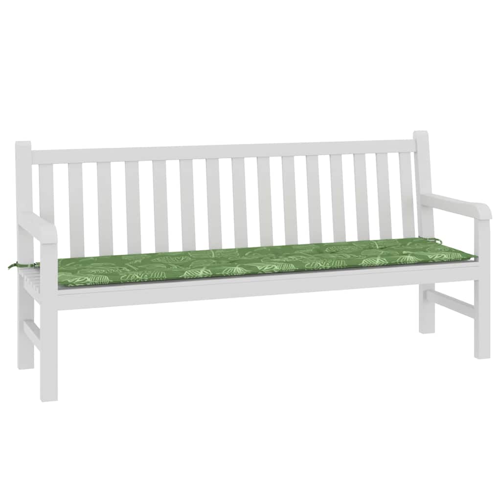 Podložka Na Lavici Oxford Látka Listový Design 150 X 50 X 3 Cm