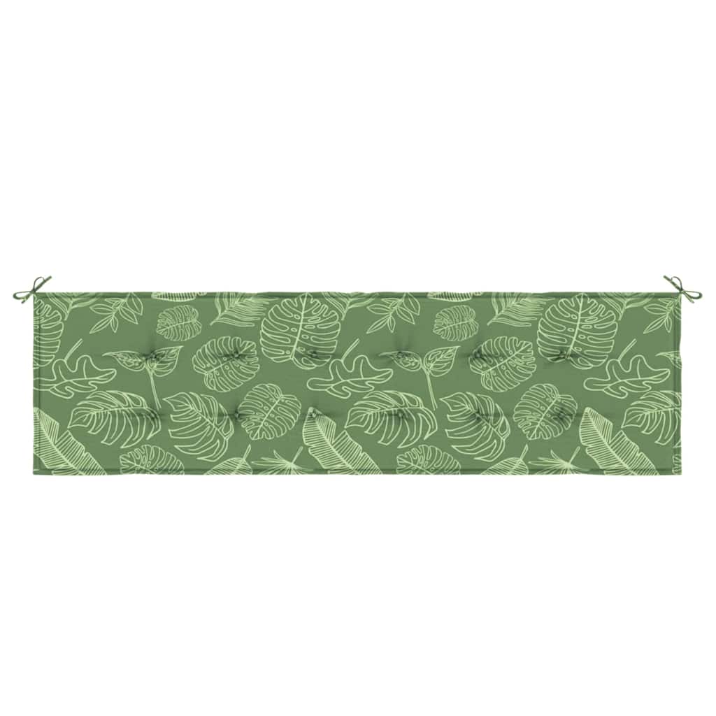 Podložka Na Lavici Oxford Látka Listový Design 150 X 50 X 3 Cm