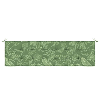 Podložka Na Lavici Oxford Látka Listový Design 150 X 50 X 3 Cm