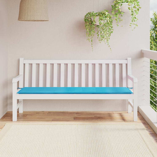 Podložka Na Lavici Oxford Látka Tyrkysová 150 X 50 X 3 Cm