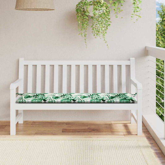 Podložka Na Lavici Oxford Látka Vzor Listů 200 X 50 X 3 Cm