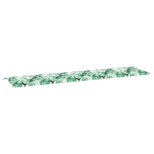 Podložka Na Lavici Oxford Látka Vzor Listů 200 X 50 X 3 Cm